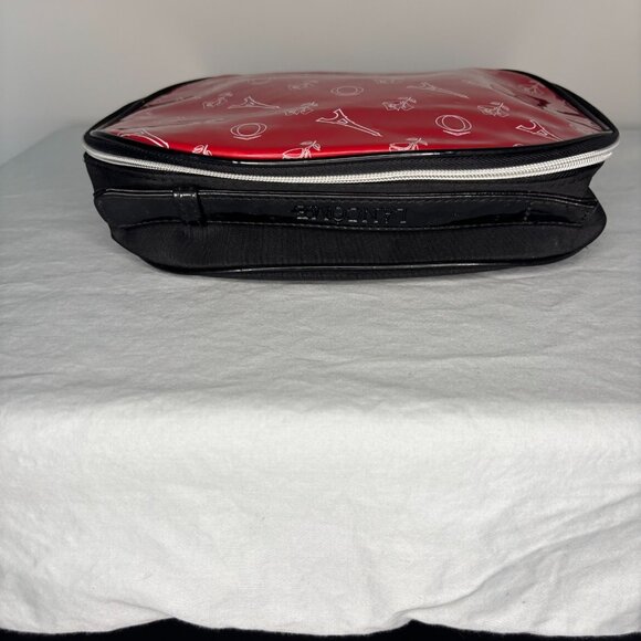 LANCOME Make Up Tote Paris Eiffel Tower Handle Black Red - Picture 3 of 7